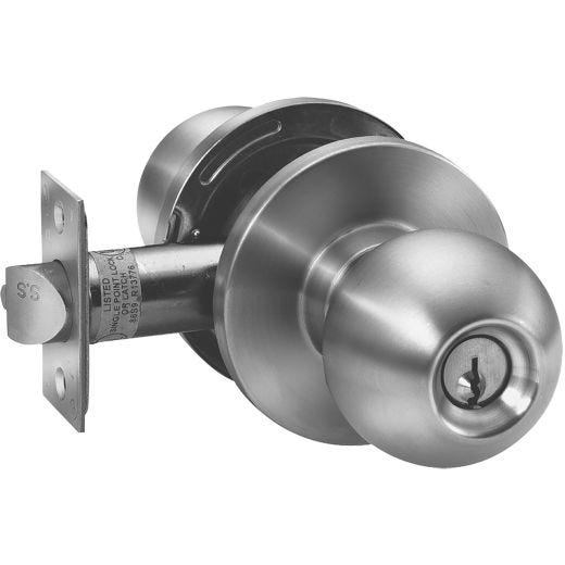 York Satin Stainless Steel Entry Ball Knob