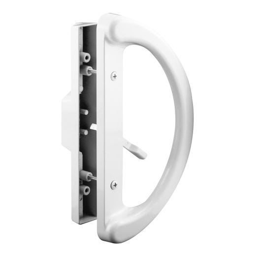 Sliding Door Handle, Mortise Style, White