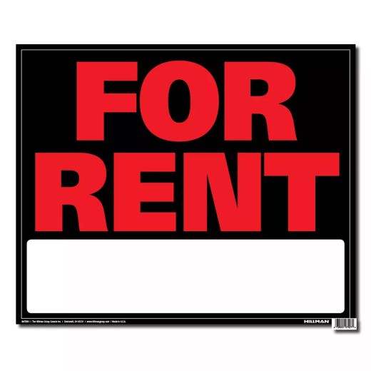 For Rent Sign 8x12