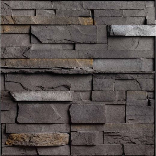 Pierre de coin filet Newport noir (4.5 pi.lin./boîte)