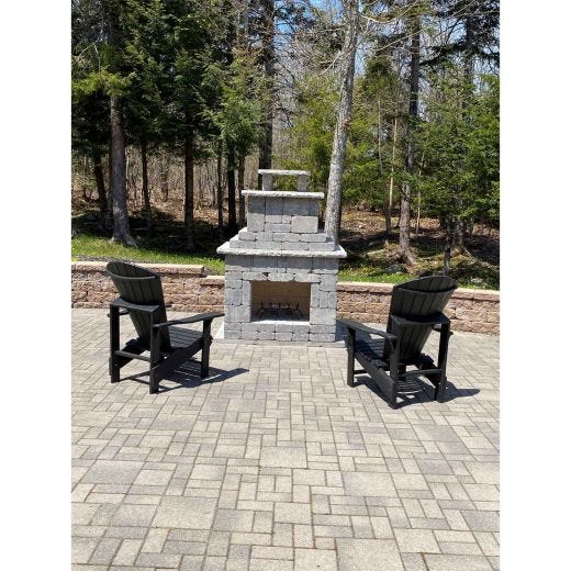 Brooklyn Fireplace Kit In Natural Charcoal