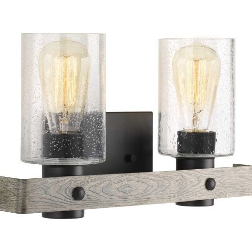 2 Light Gulliver Vanity Weathered Zinc