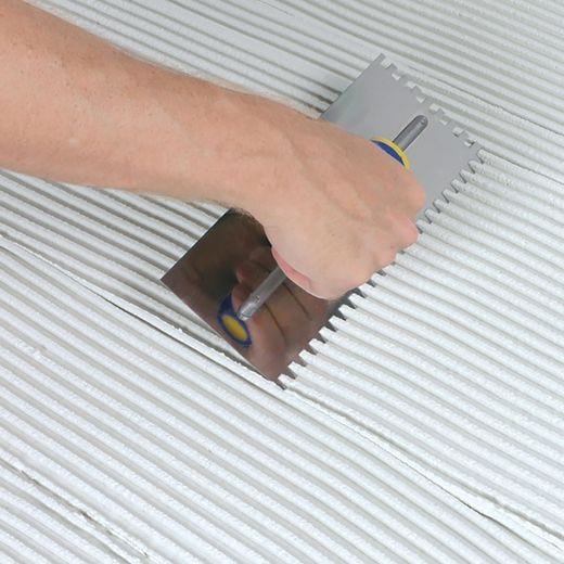 Truelle encoche carré acier inoxydable 1/4 x 3/8 x 1/4 po