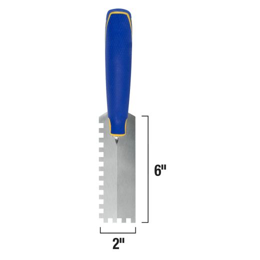 Truelle plate à encoche 6 x 2 po