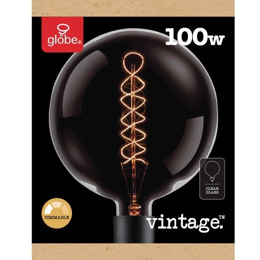 100 Watt G200 Oversized Vintage Incandescent Light Bulb