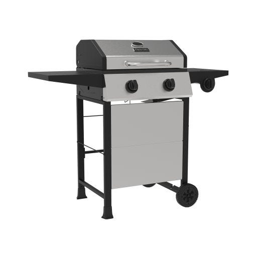 Two Burner Open Cart LP Gas Grill With Side Burner