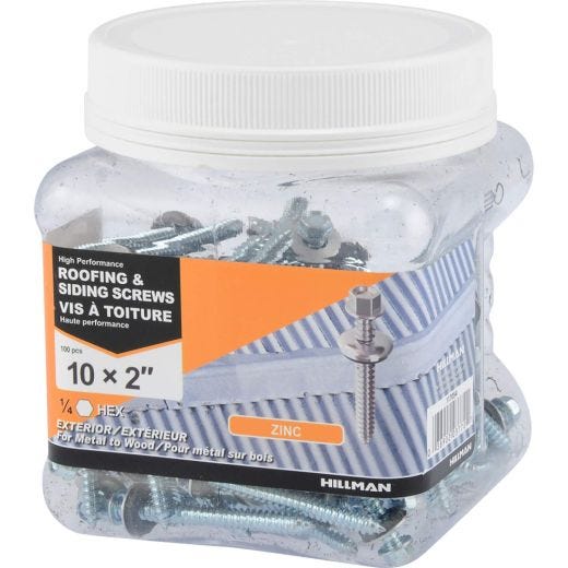 #10 x 2" Roofing And Siding Screw-100/Jar