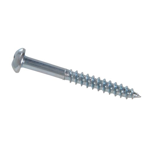 #10 x 1-1/2" Round Head Square Drive Zinc Wood Screw-100/Pac