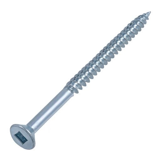 #8 x 2-1/2" Jar Square Flat Head Zinc Wood Screw-250/Pack