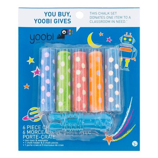 Yoobi Chalk Holder With Washable Dot Printed Chalk