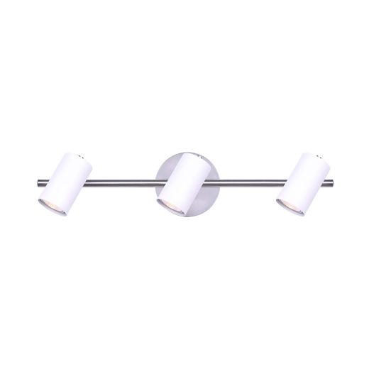 Kingston 3 Light Brushed Nickel And White Track Light
