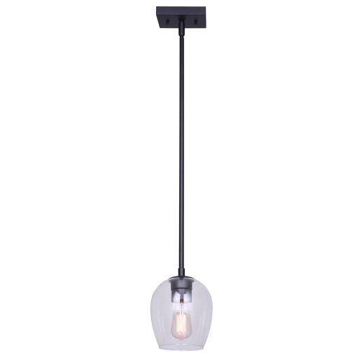 Cain 1 Light Matte Black Pendant