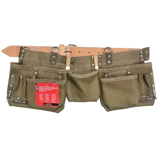 Olive Green 11 Pocket Master Carpenter Apron