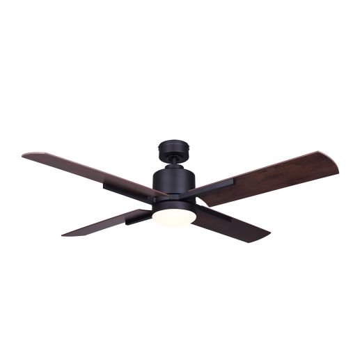 Loxley 52" LED Matte Black Ceiling Fan