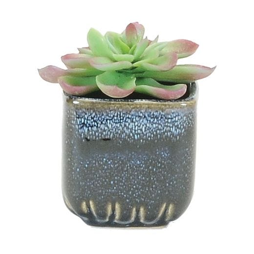 Small Blue Square Pot