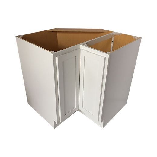 36 Inch EZ Reach With Rototary Shelves White Shaker