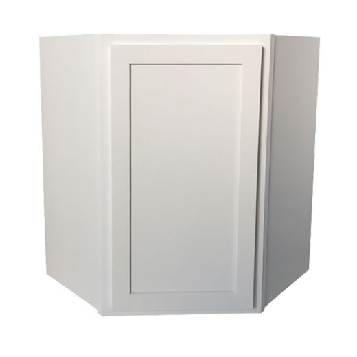 24 Inch Diagonal Wall Cabinet - White Shaker