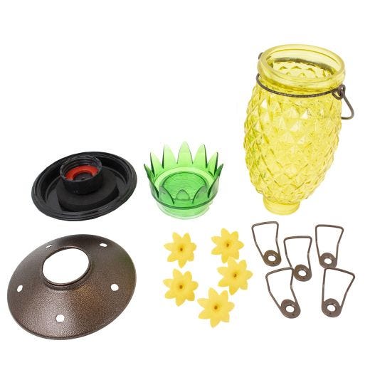 Pineapple Top-Fill Hummingbird Feeder