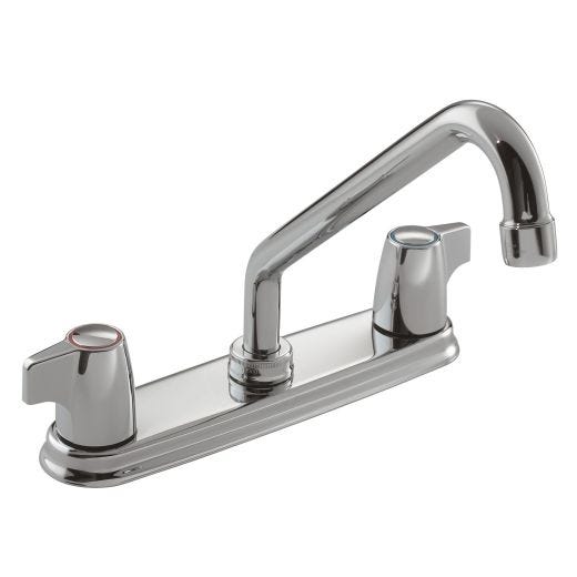 Manor Chrome 2-Handle Low Arc Kitchen Faucet