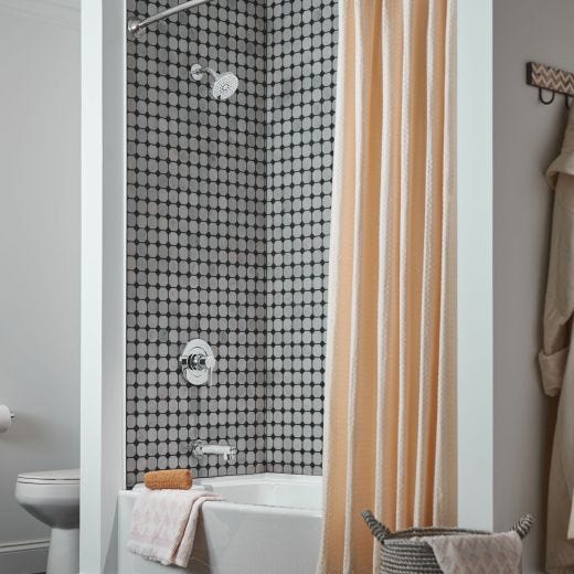 Arlys Chrome Posi-Temp Tub & Shower Faucet