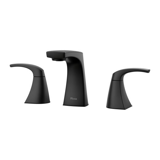 Karci Widespread 2-Handle Matte Black Lavatory Faucet