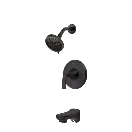 Karci 3 Function Matte Black Tub and Shower Faucet