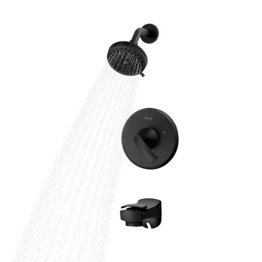 Karci 3 Function Matte Black Tub and Shower Faucet