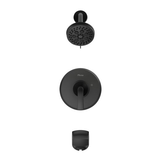 Karci 3 Function Matte Black Tub and Shower Faucet