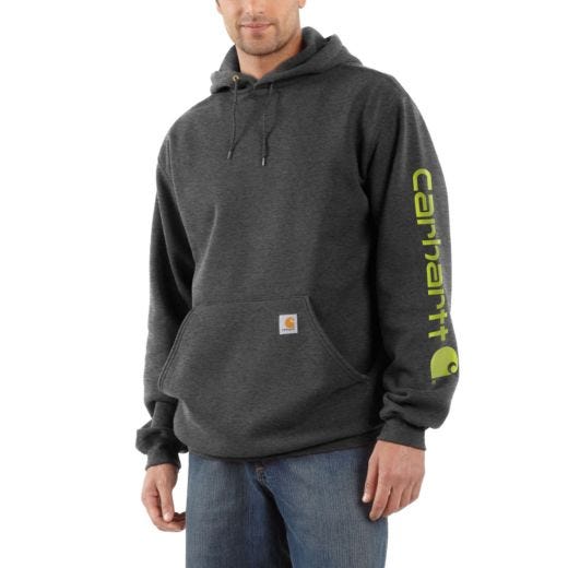 Midweight Logo Sleeve Sweatshirt-Carbon Heather 2XL