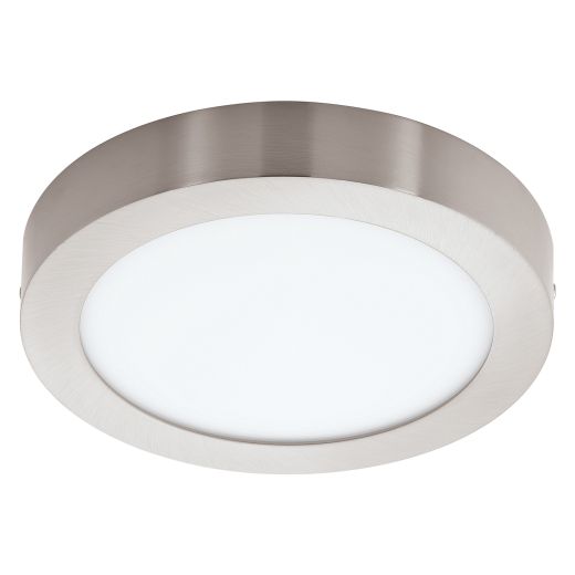 Fueva 1 LED Ceiling Light, Matte Nickel Finish with White Ac