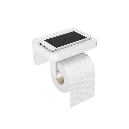 Flex Sure-Lock White Shelf And Toilet Paper Holder