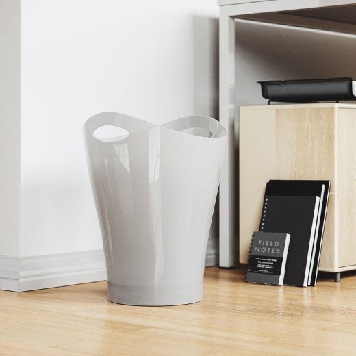 Garbino Gloss White Waste Can
