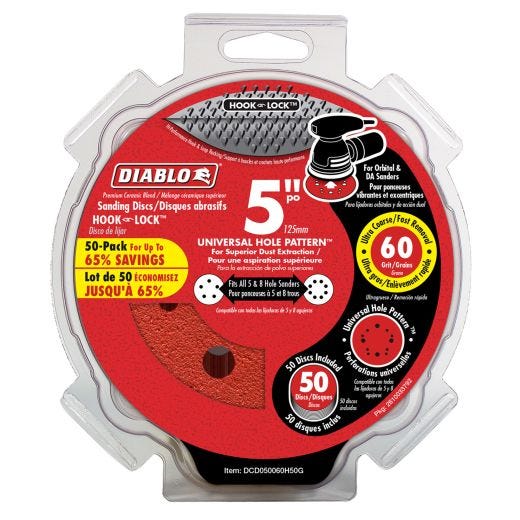 5" Ros Disc Hook And Lock 60 Grit