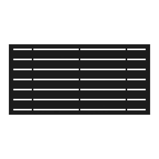 Decorative Screen Panel 2x4 Boardwalk Black