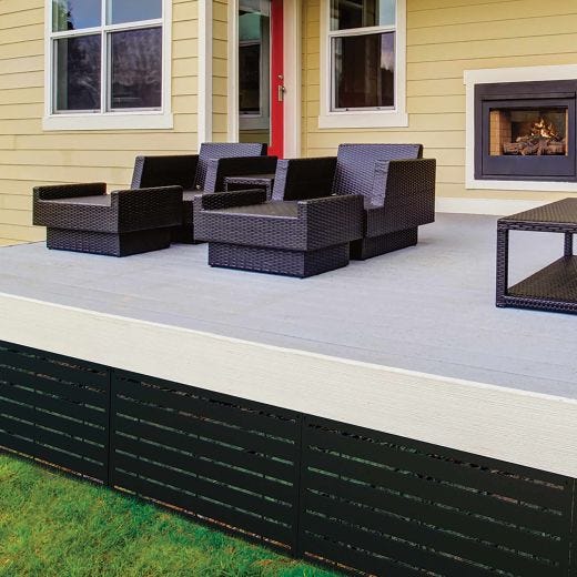 Decorative Screen Panel 2x4 Boardwalk Black