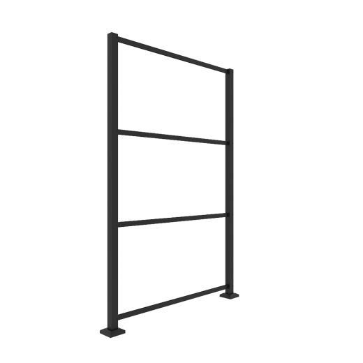 Matte Black Aluminum Frame Kit For 2x4 Decorative Screen Pan