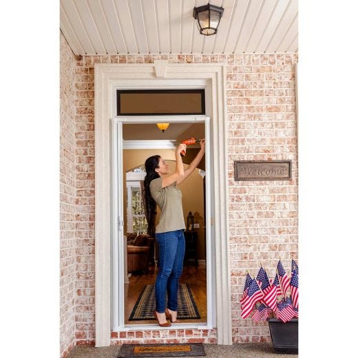 Brisa Retractable Standard Single Screen Door- White