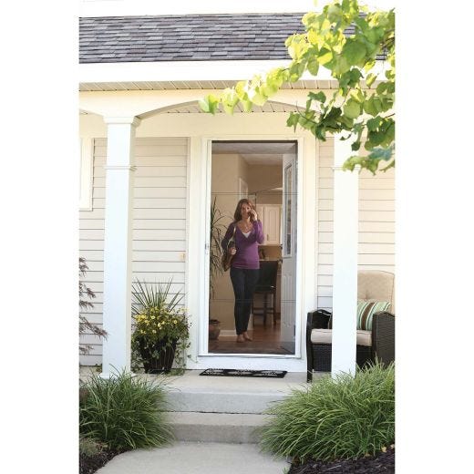Brisa Retractable Standard Single Screen Door- White