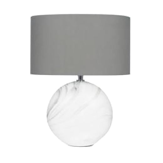 Metal Base Table Lamp With Black Shade