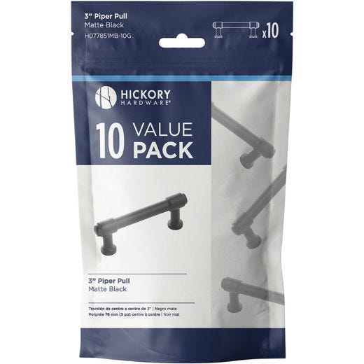 3" Matte Black Cabinet Pull-10/Pack