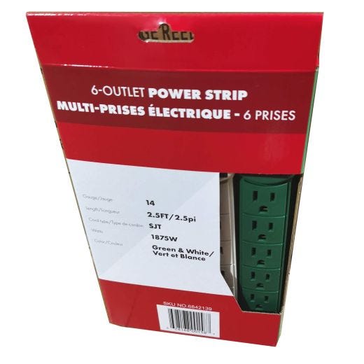Outlet Power Bar-2/Pack