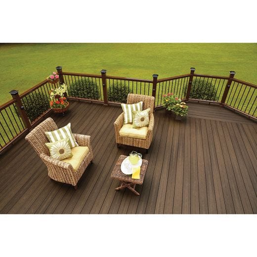 12' Espresso Grooved Sanctuary Fiberon Composite Decking .92