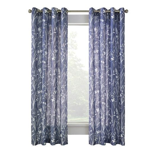 52" x 84" Augusta Blue Sheer Curtain