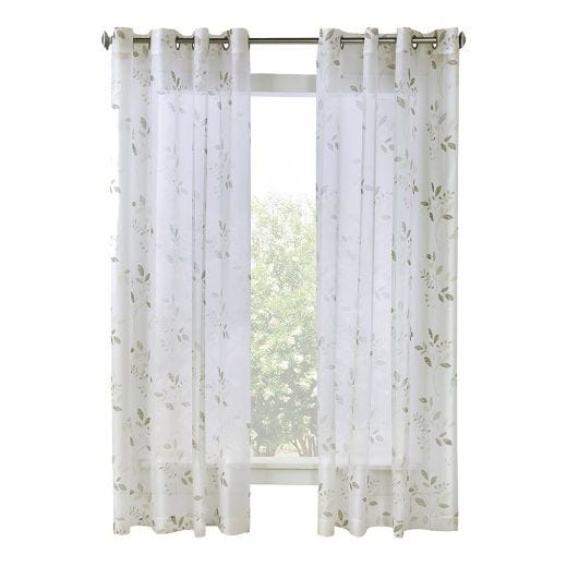 52" x 84" Victoria White Sheer Curtain