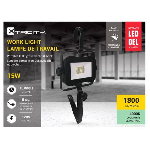 Work Light LED Integreted With Clip 15W
