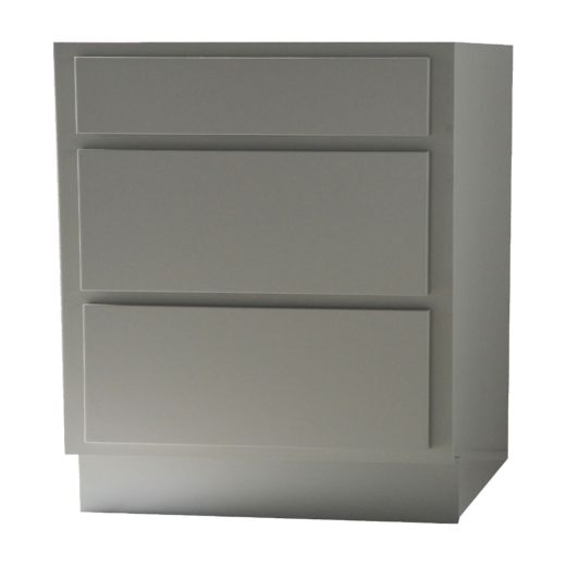 30" 3 Drawer Bank Grey