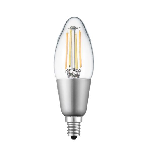 4.5 Watt B11 Clear Filament WiFi Dimmable Smart Bulb LED