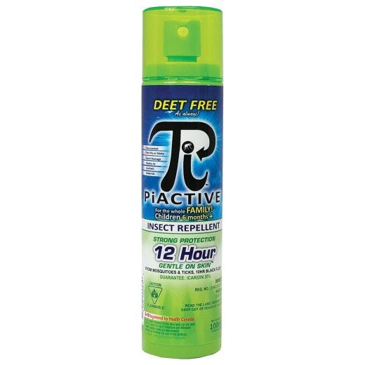 Piactive Original 100% DEET Free 12Hr Travel Size 100ml