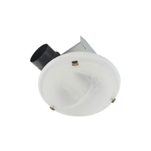 Roomside Series 80 CFM Decorative Dome Ventilation Fan-Light