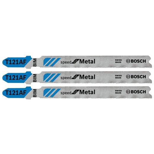 3pc 3-5/8" 21TPI Speed Metal T-Shank Jig Saw Blades